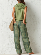 Women's Relaxed Two Piece Wide Leg Pants Set