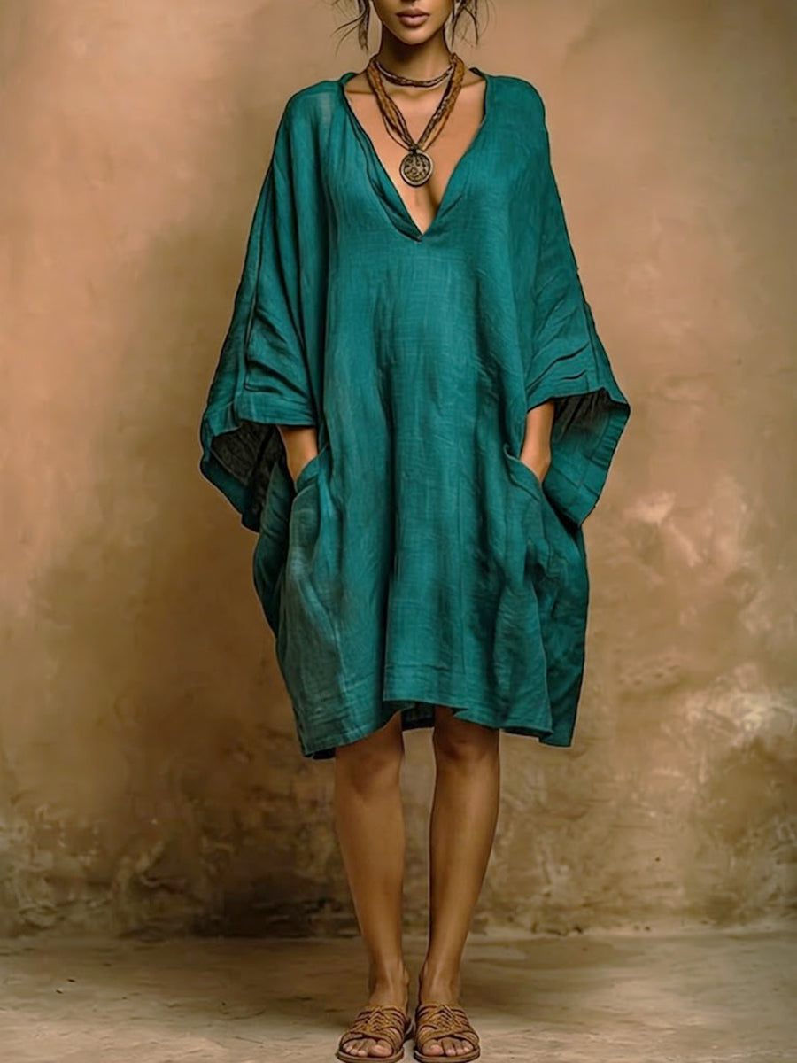 💝💝Loose-fit Casual Linen And Cotton Dress