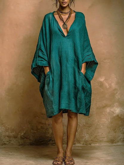 💝💝Loose-fit Casual Linen And Cotton Dress