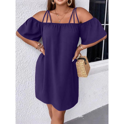 Women's Off Shoulder Casual Mini Dress