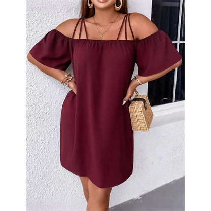 Women's Off Shoulder Casual Mini Dress