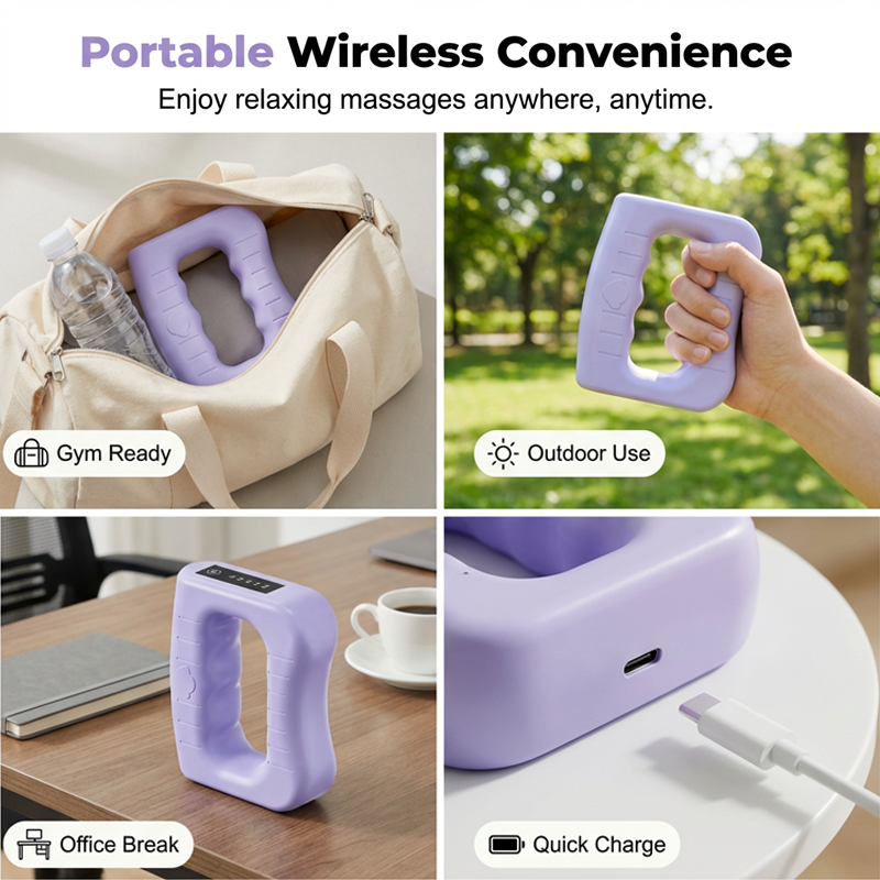 Portable Wearable Massage Device with Adjustable Strap