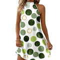 Women's Halter Neck Polka Dot A Line Dress