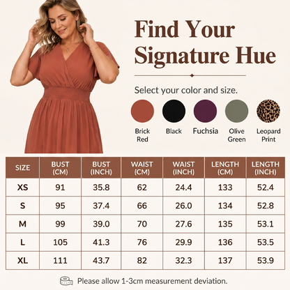 Women's Summer V Neck Side Slit Maxi Dress