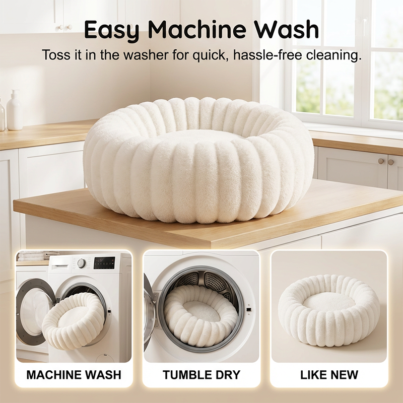 Ultra Soft Calming Round Cat & Dog Bed