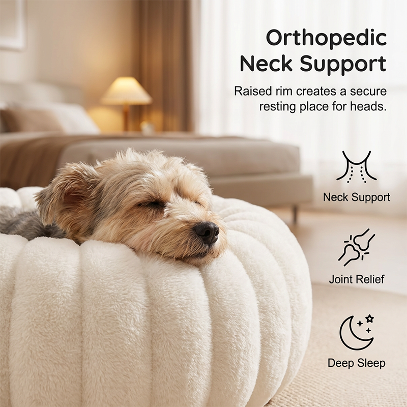 Ultra Soft Calming Round Cat & Dog Bed