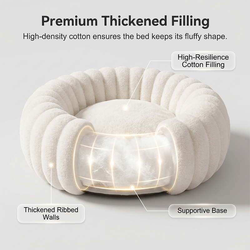 Ultra Soft Calming Round Cat & Dog Bed