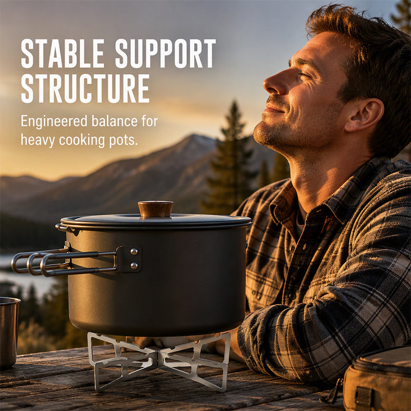 Ultralight Folding Alcohol Stove Stand for Camping