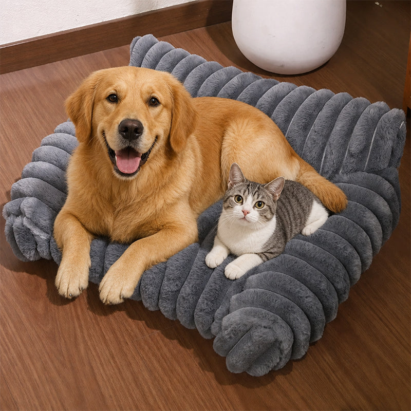 Cozy Sofa Pet Bed | Soft Plush Couch for Cats & Small Dogs