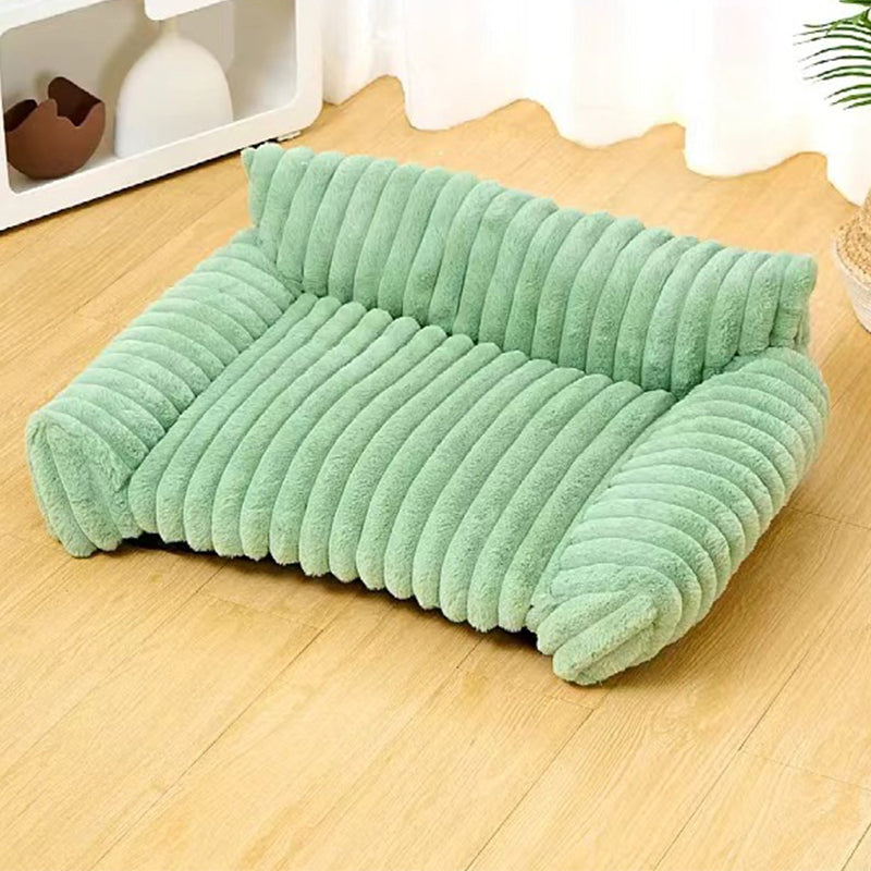 Cozy Sofa Pet Bed | Soft Plush Couch for Cats & Small Dogs