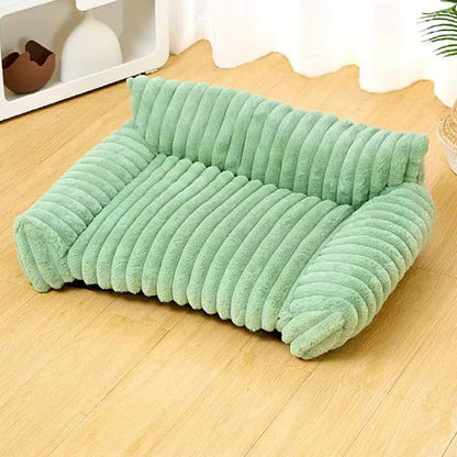 Cozy Sofa Pet Bed | Soft Plush Couch for Cats & Small Dogs