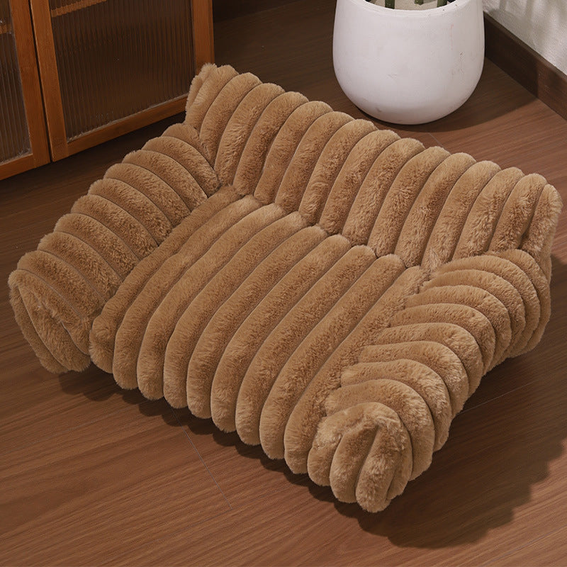 Cozy Sofa Pet Bed | Soft Plush Couch for Cats & Small Dogs