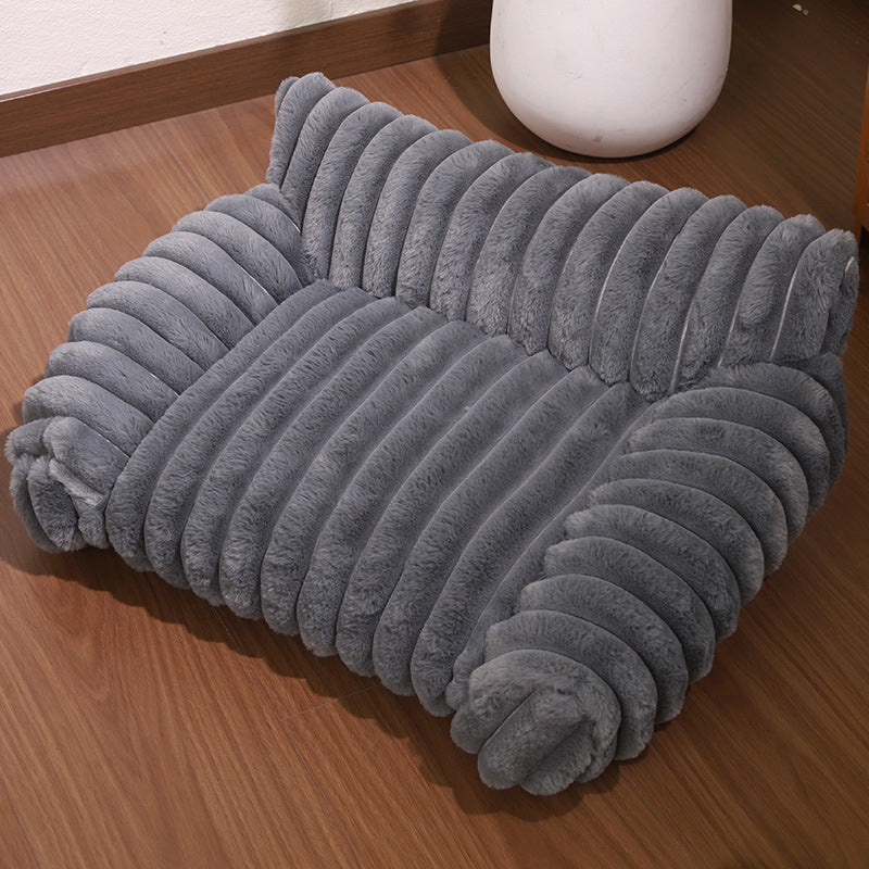 Cozy Sofa Pet Bed | Soft Plush Couch for Cats & Small Dogs