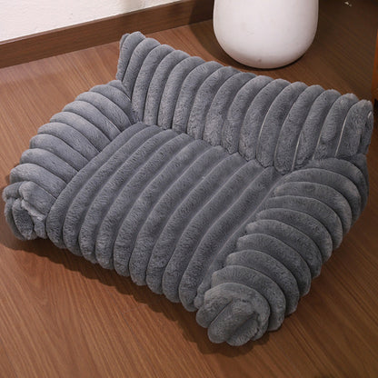 Cozy Sofa Pet Bed | Soft Plush Couch for Cats & Small Dogs