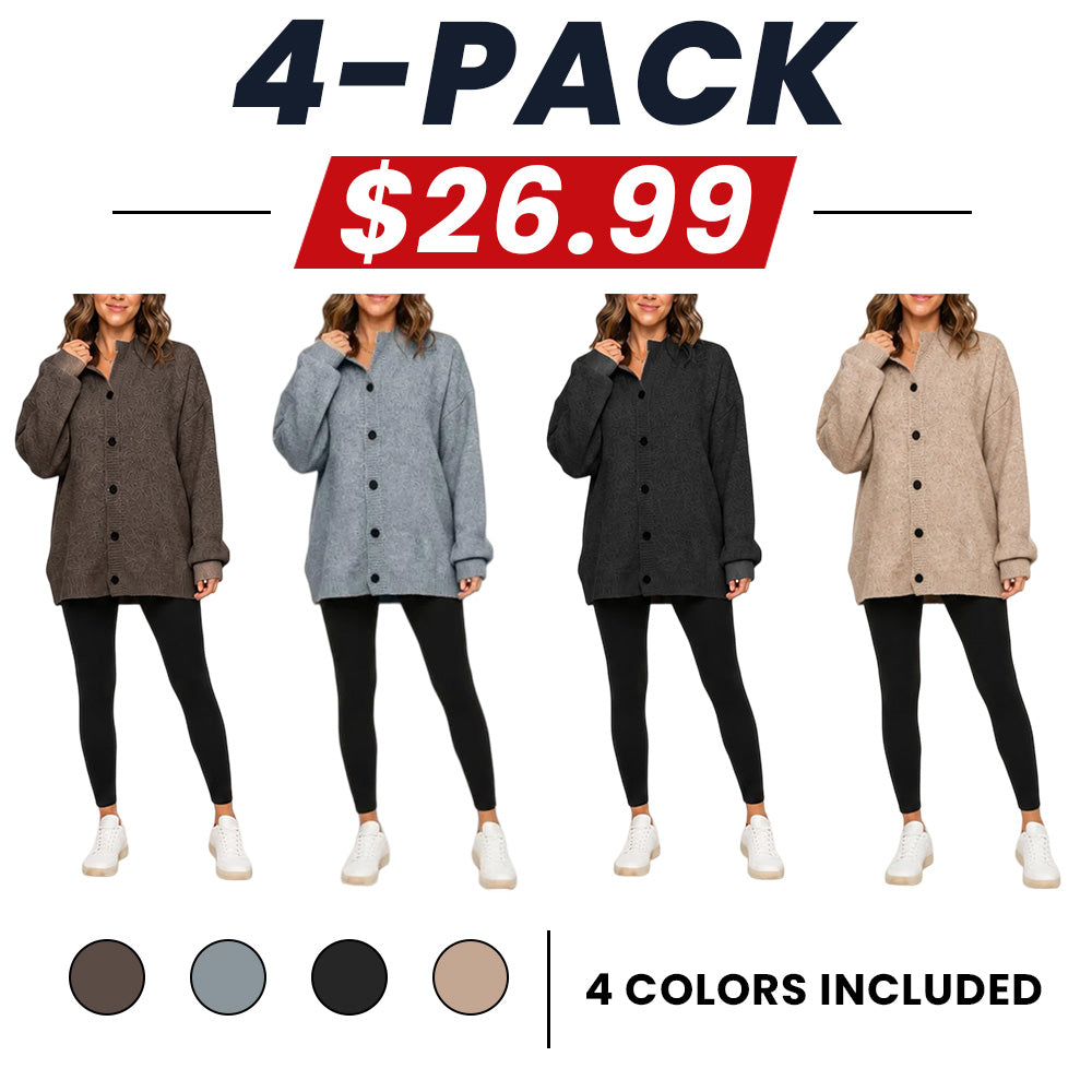 💝💝Women Oversized Button Front Knit Cardigan